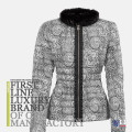 2017 Women Zip Up Wholesale Fashion Ultralight Slim Winter Down Jacket Rabbit Fur collor